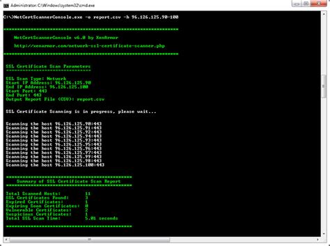 NetScanTools SSL Certificate Scanner